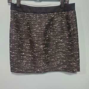 Banana Republic Black and White Tweed Mini Skirt Size 6